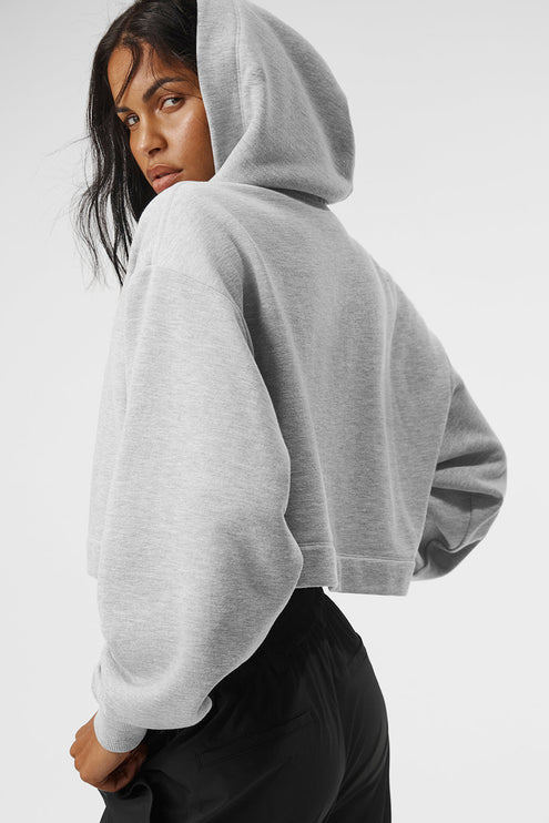 alo Women's Bae Hoodie - Athletic Heather Grey