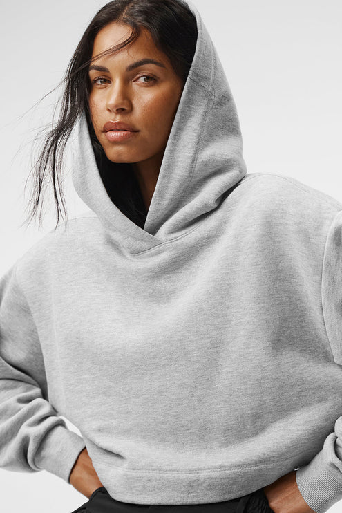 alo Women's Bae Hoodie - Athletic Heather Grey