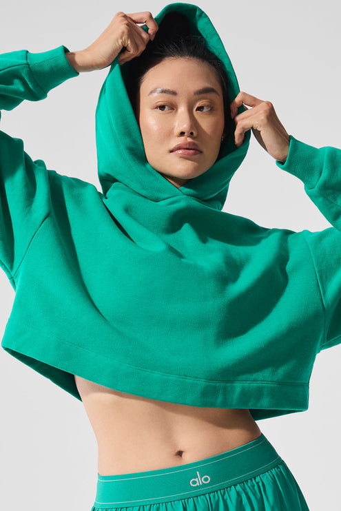 alo Women's Bae Hoodie - Spruce Green