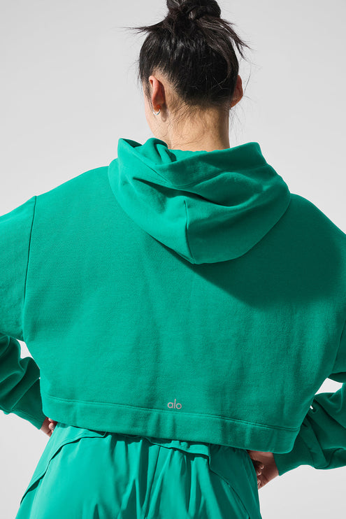 alo Women's Bae Hoodie - Spruce Green
