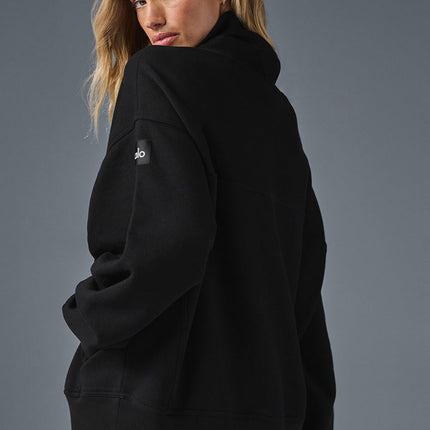 alo Women's Hazy Mock Neck Pullover - Black