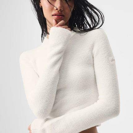 alo Women's Snuggle Up Sweater Long Sleeve - Ivory