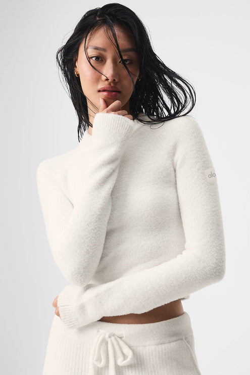 alo Women's Snuggle Up Sweater Long Sleeve - Ivory