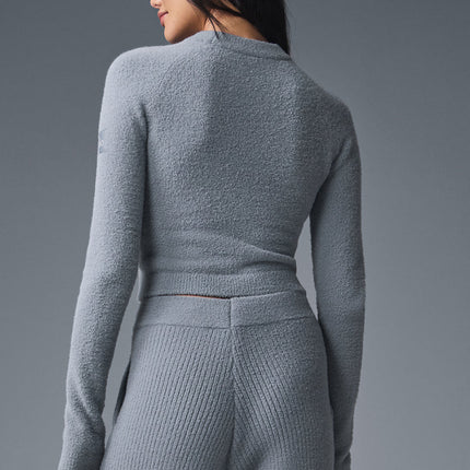 alo Women's Snuggle Up Sweater Long Sleeve - Steel Grey
