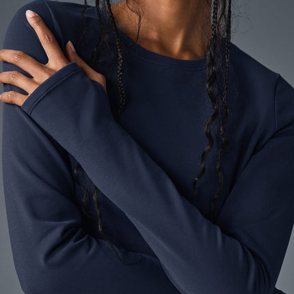 alo Women's Airbrush Winter Warm Nocturne Long Sleeve - Navy