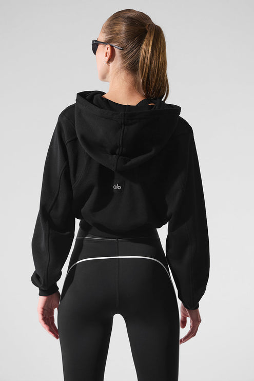 alo Women's Sweet Escape Zip Up Hoodie - Black