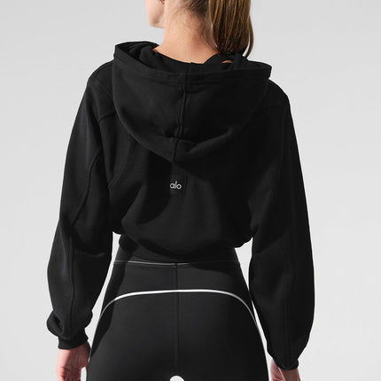 alo Women's Sweet Escape Zip Up Hoodie - Black