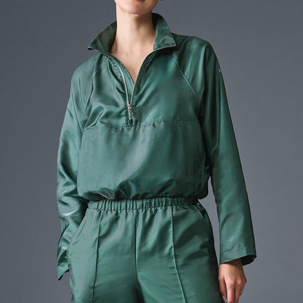alo Women's Cropped Afterglow Pullover - Winter Ivy