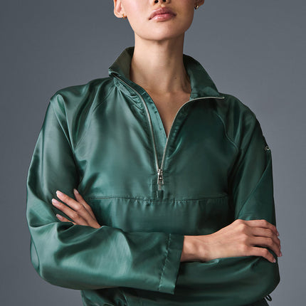 alo Women's Cropped Afterglow Pullover - Winter Ivy