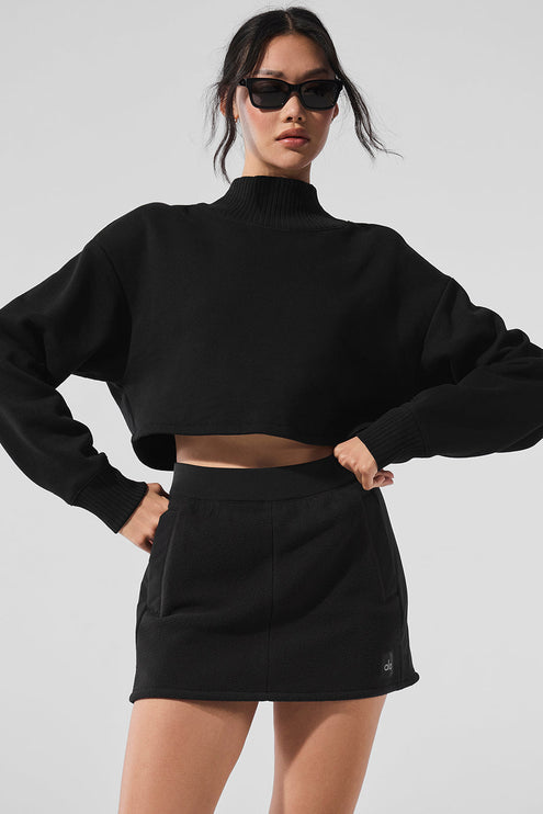 alo Women's Cropped Serenity Coverup - Black