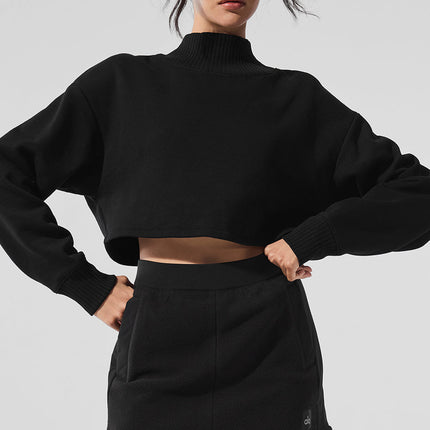 alo Women's Cropped Serenity Coverup - Black