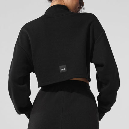 alo Women's Cropped Serenity Coverup - Black