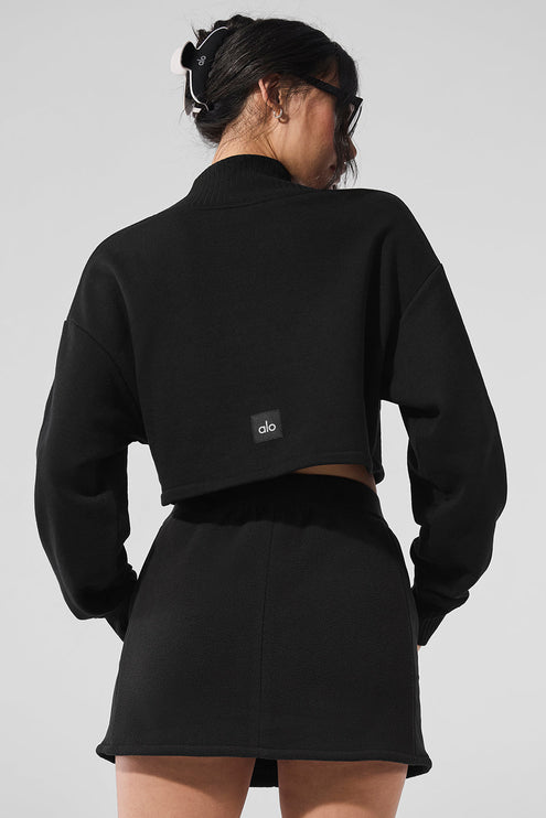 alo Women's Cropped Serenity Coverup - Black