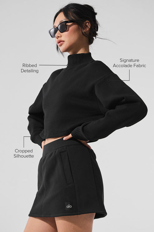 alo Women's Cropped Serenity Coverup - Black