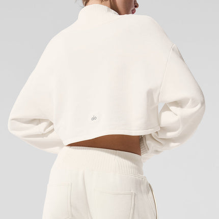 alo Women's Cropped Serenity Coverup - Ivory