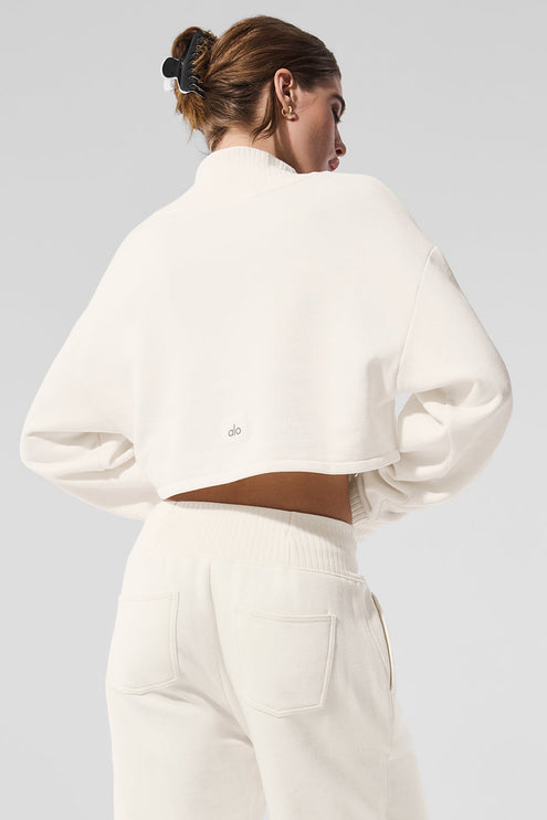 alo Women's Cropped Serenity Coverup - Ivory