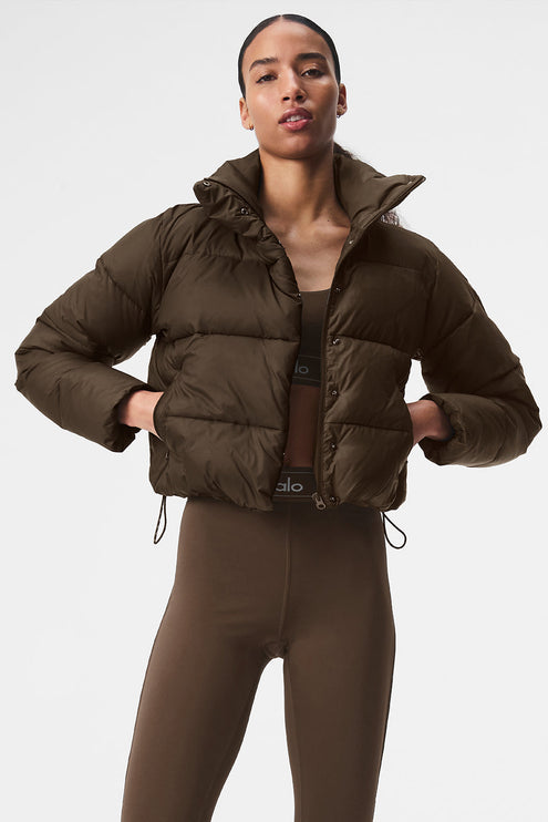 alo Women's Gold Rush Puffer - Espresso