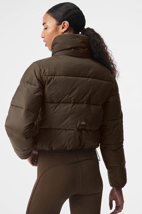 alo Women's Gold Rush Puffer - Espresso