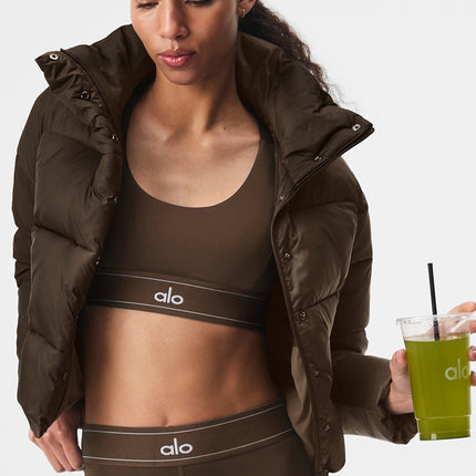 alo Women's Gold Rush Puffer - Espresso