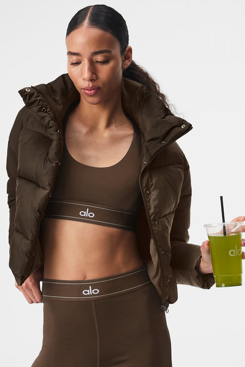 alo Women's Gold Rush Puffer - Espresso