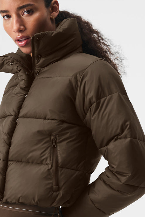alo Women's Gold Rush Puffer - Espresso