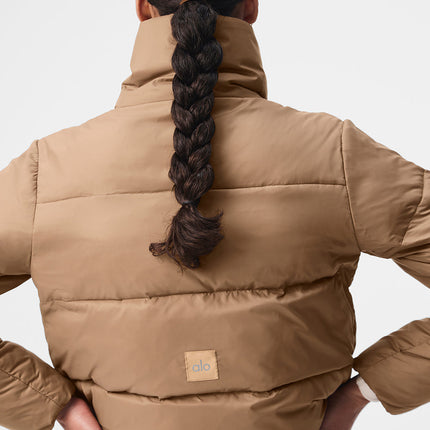 alo Women's Gold Rush Puffer - Toasted Almond