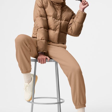 alo Women's Gold Rush Puffer - Toasted Almond