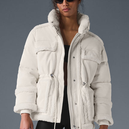 alo Women's Ice Breaker Puffer Jacket - Ivory