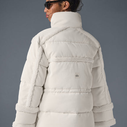 alo Women's Ice Breaker Puffer Jacket - Ivory