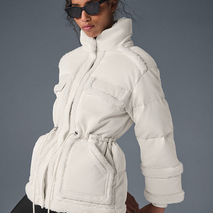 alo Women's Ice Breaker Puffer Jacket - Ivory