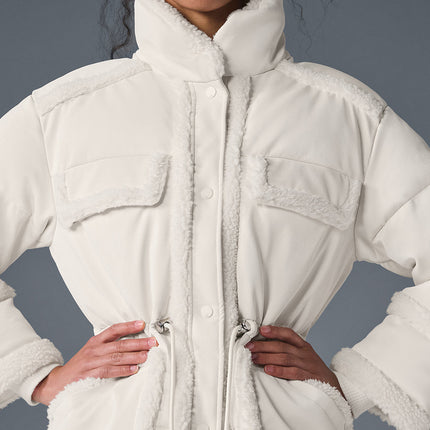alo Women's Ice Breaker Puffer Jacket - Ivory