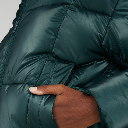 alo Women's Pearlized Pristine Puffer - Midnight Green