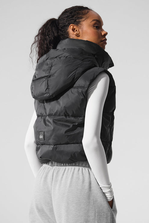 alo Women's Gold Rush Puffer Vest - Black