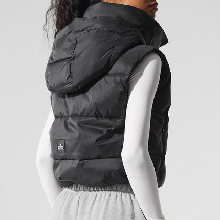 alo Women's Gold Rush Puffer Vest - Black