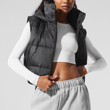 alo Women's Gold Rush Puffer Vest - Black