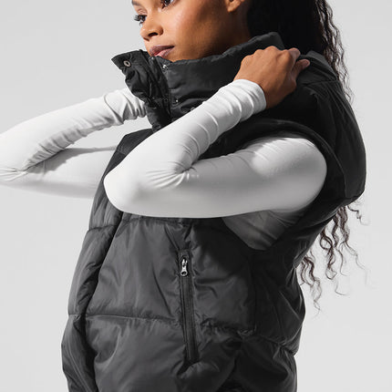 alo Women's Gold Rush Puffer Vest - Black