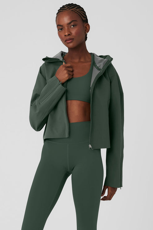 alo Women's Rain Or Shine Jacket - Dark Cactus