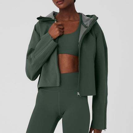 alo Women's Rain Or Shine Jacket - Dark Cactus