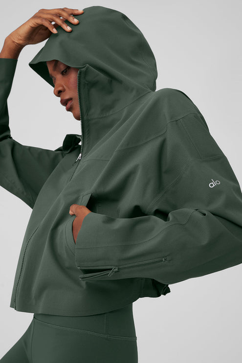 alo Women's Rain Or Shine Jacket - Dark Cactus