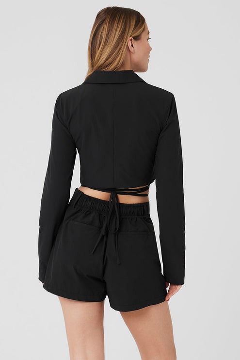 alo Women's Cropped Status Blazer - Black