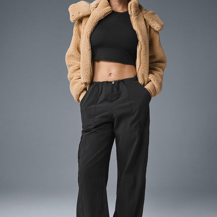 alo Women's Foxy Sherpa Jacket - Camel