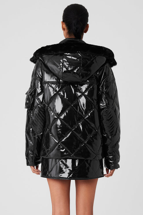 alo Women's Snomoto Puffer Jacket - Black