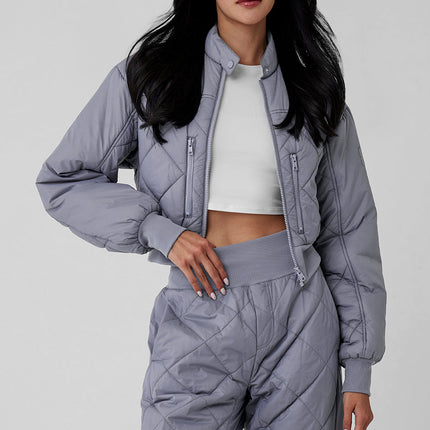 alo Women's Snowrider Puffer Jacket - Fog