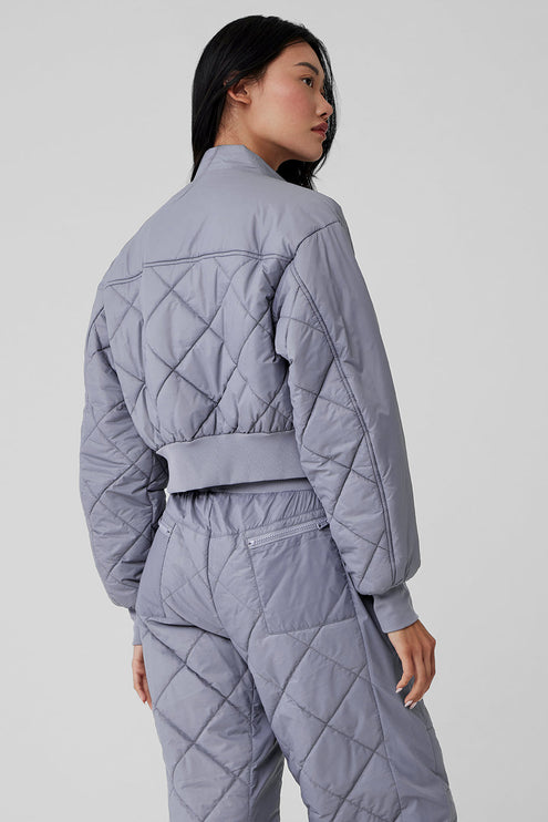 alo Women's Snowrider Puffer Jacket - Fog