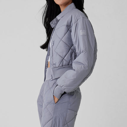 alo Women's Snowrider Puffer Jacket - Fog
