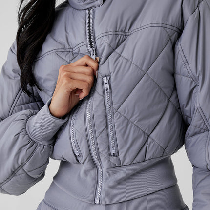 alo Women's Snowrider Puffer Jacket - Fog
