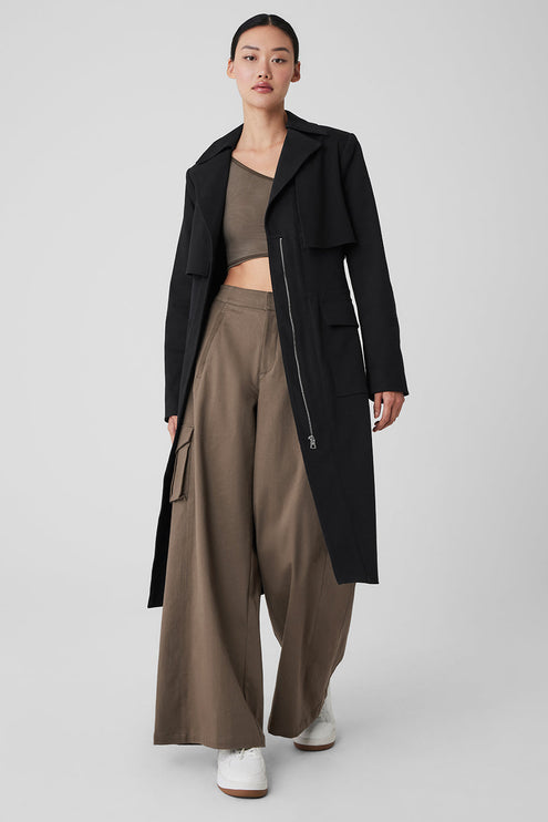 alo Women's Formation Trench Coat - Black