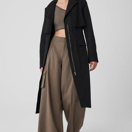 alo Women's Formation Trench Coat - Black