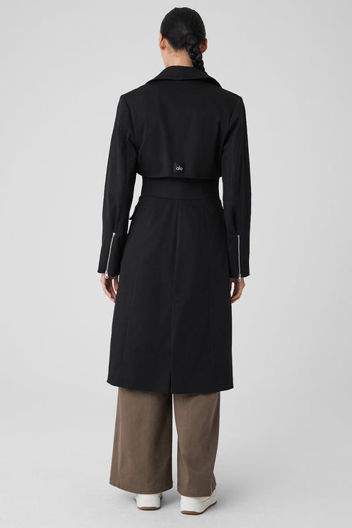 alo Women's Formation Trench Coat - Black
