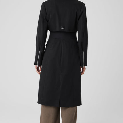 alo Women's Formation Trench Coat - Black